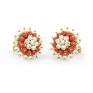 Pearl and Coral Earrings
