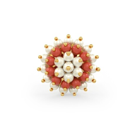 Pearl and Coral Earrings