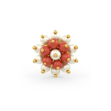 Pearl and Coral Earrings