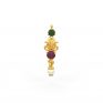 ruby emerald purl earrings