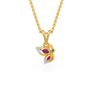 Gold Ruby Diamond Pendant