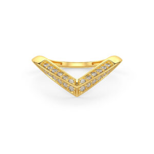 V- Shaped Diamond Ring