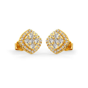 YELLOW GOLD EARRING WITH DIAMOND