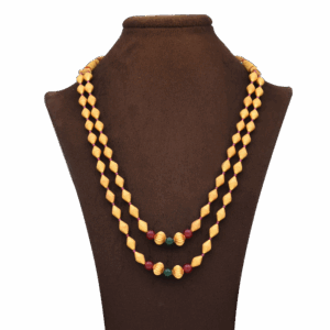 kolhapur necklace with lakh and synthetic stone