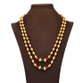 kolhapur necklace with lakh and synthetic stone